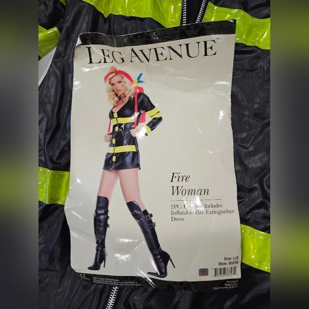 Leg Avenue Hot firefighter, Sexy dress. Halloween Costume, used once. Size Large - Picture 1 of 7